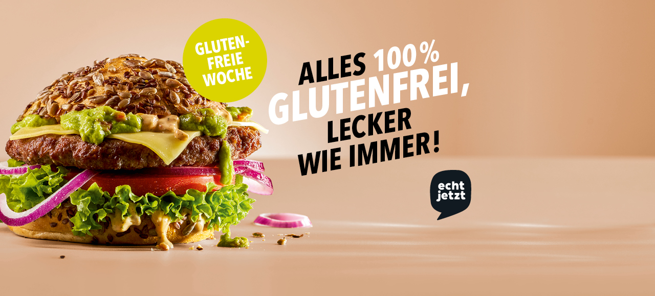 Glutenfreie Woche bei HANS IM GLÜCK Glutenfreie Woche bei HANS IM GLÜCK: Burger, Salate & Getränke – alles 100 % glutenfrei.